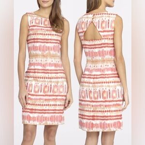 Tahari Arthur S. Levine linen sleeveless pencil dress Sz 4 011